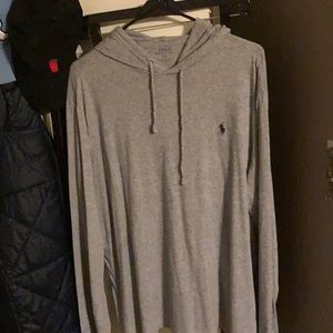 Lightweight polo hoodie